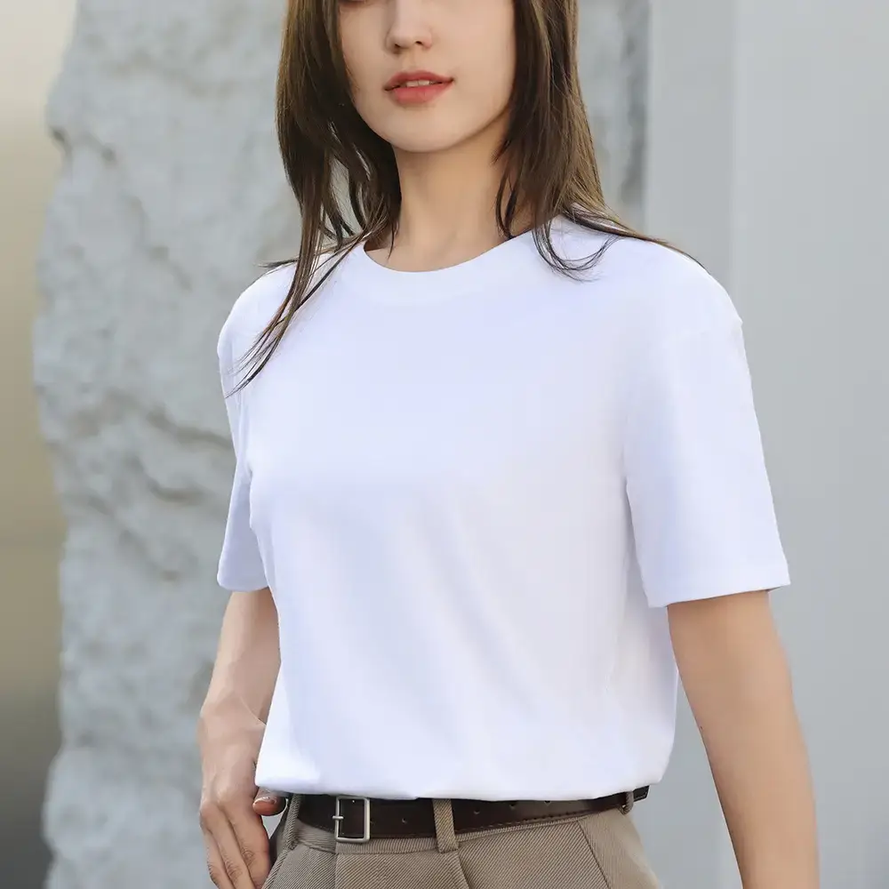 Heavy Cotton Crewneck Work Clothes Culture Shirt Printed Logo Men's and Women's Class Clothes Customized Advertising Shirt T-shirt Customized