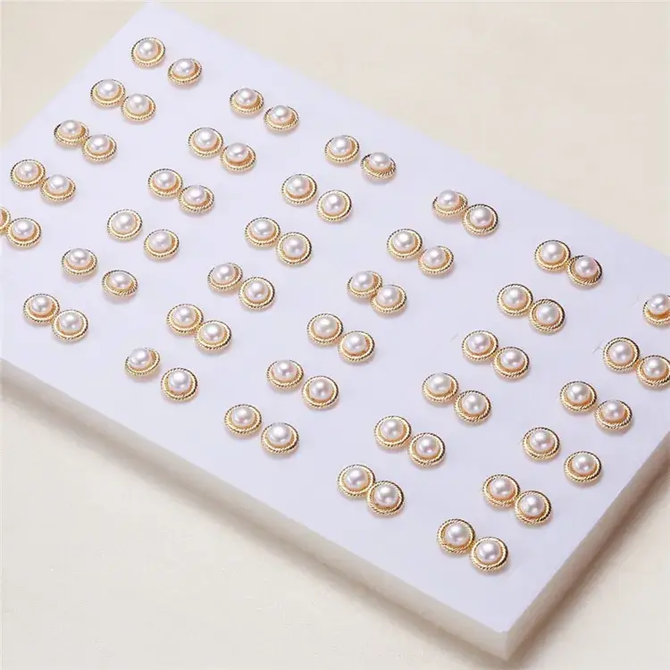 S925 Silver Pearl Pin Earrings Wholesale Color Retention - Image 4