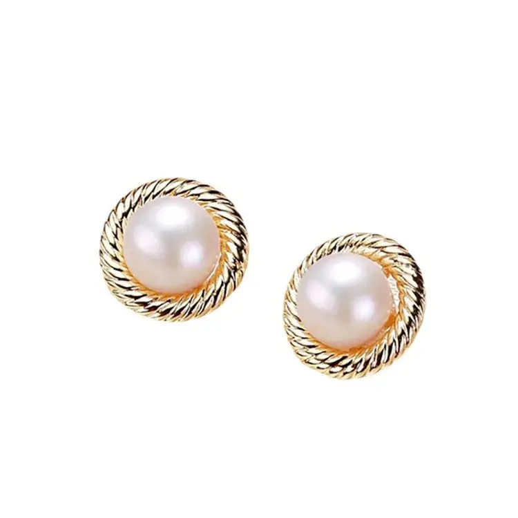 S925 Silver Pearl Pin Earrings Wholesale Color Retention - Image 5
