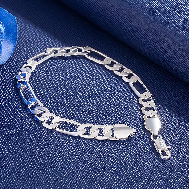 New Silver Plated Whip Bracelet 21cm Length - Image 2