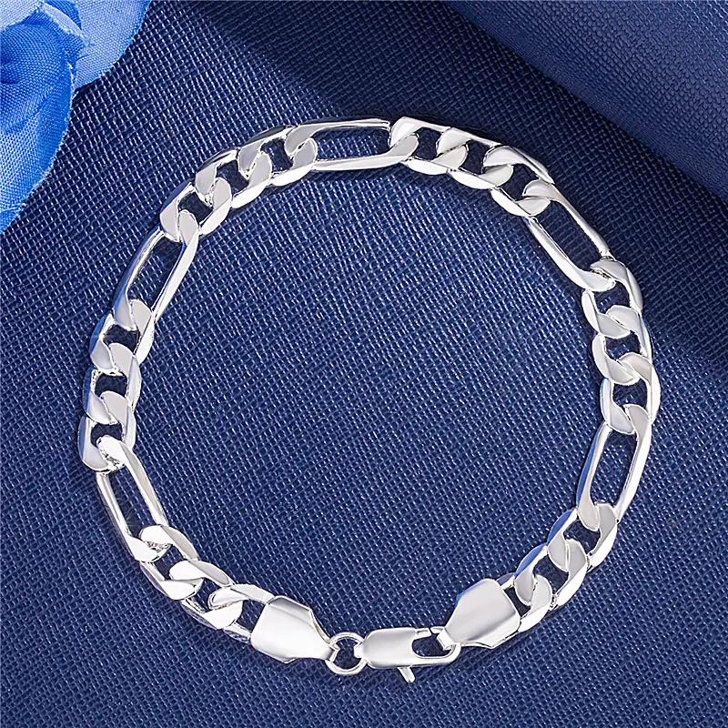 New Silver Plated Whip Bracelet 21cm Length - Image 3