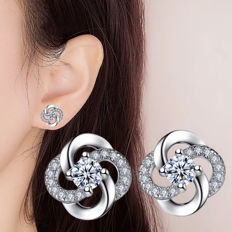 Korean Style Zircon Earrings for Women - Image 5