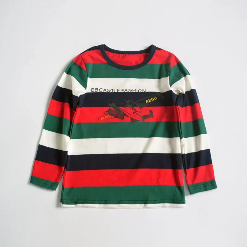 Kids Striped T-Shirt Large Boys Korean Base 703 - Image 7