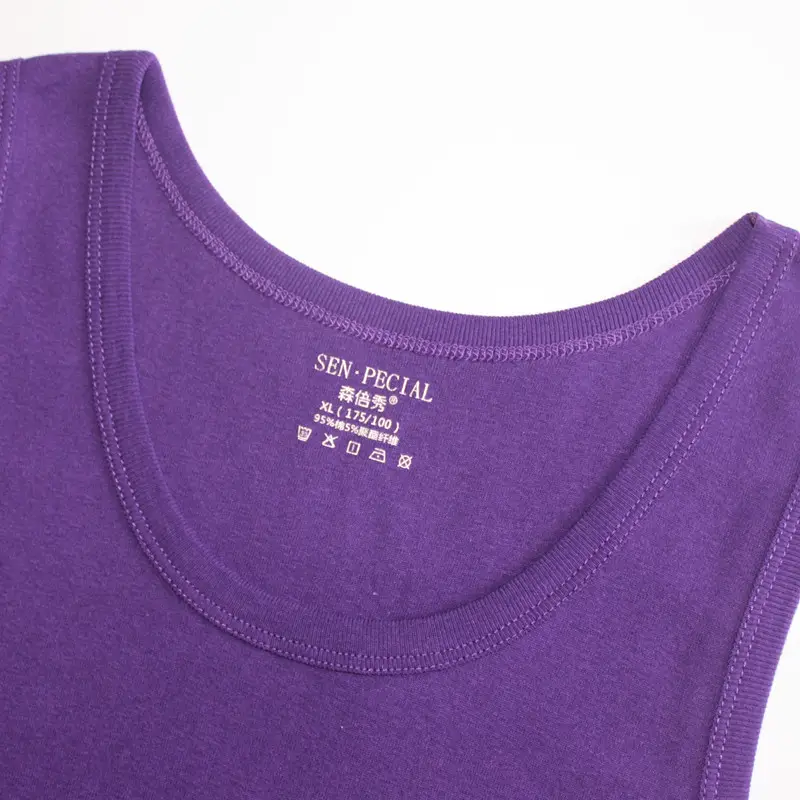 Men's Sleeveless Vest Purple Slim Fit Army Green