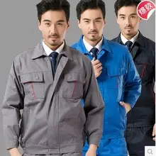 Men Women Summer Work Suit Beige Polyester Cotton Short Sleeve — feature 19