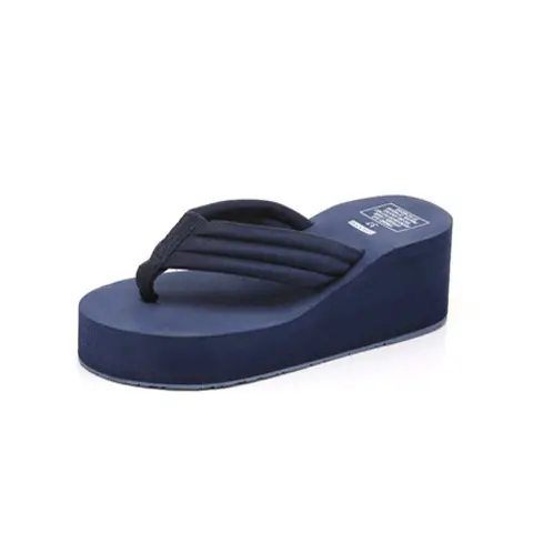 Women Pink Wedge Slippers Summer