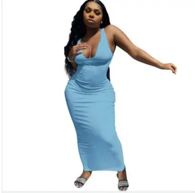 Light Blue Long Sleeve Dress for Women Large - Image 11