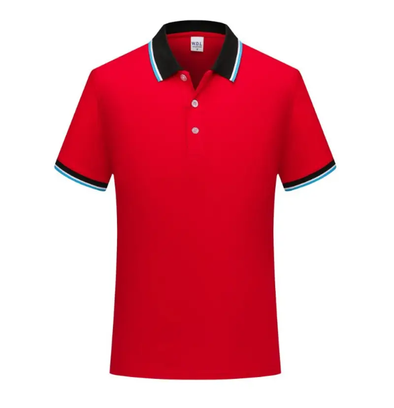 Men White Polo T-Shirt with Red Trim - Image 14