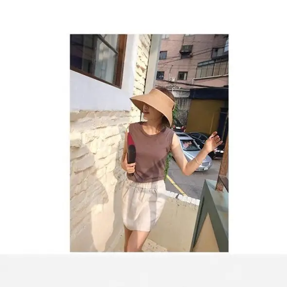 Korean Style Slim Fit Linen Short Skirt for Women