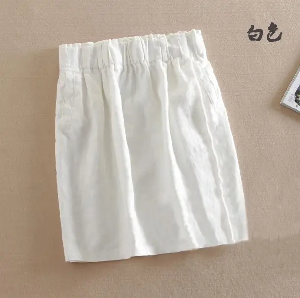 Korean Style Slim Fit Linen Short Skirt for Women — feature 11