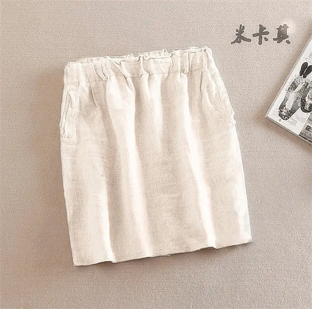 Korean Style Slim Fit Linen Short Skirt for Women — feature 9