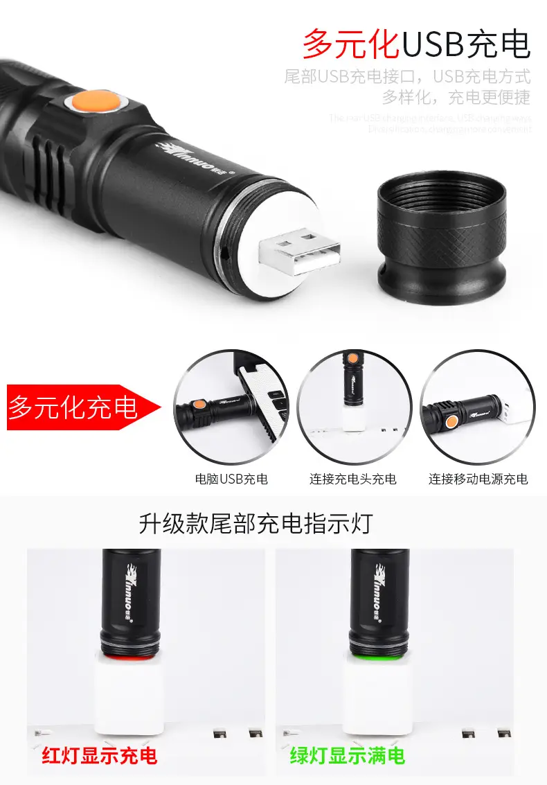 Yinnuo USB Rechargeable LED Flashlight 94G — feature 5