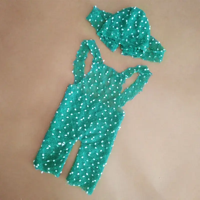Green Dot Ball Baby Photo Suit for Newborns - Image 2