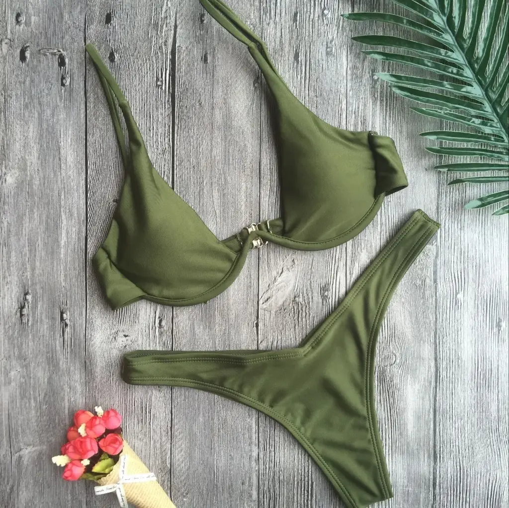 New Green Split Bikini Swimsuit 2017D12 — feature 19