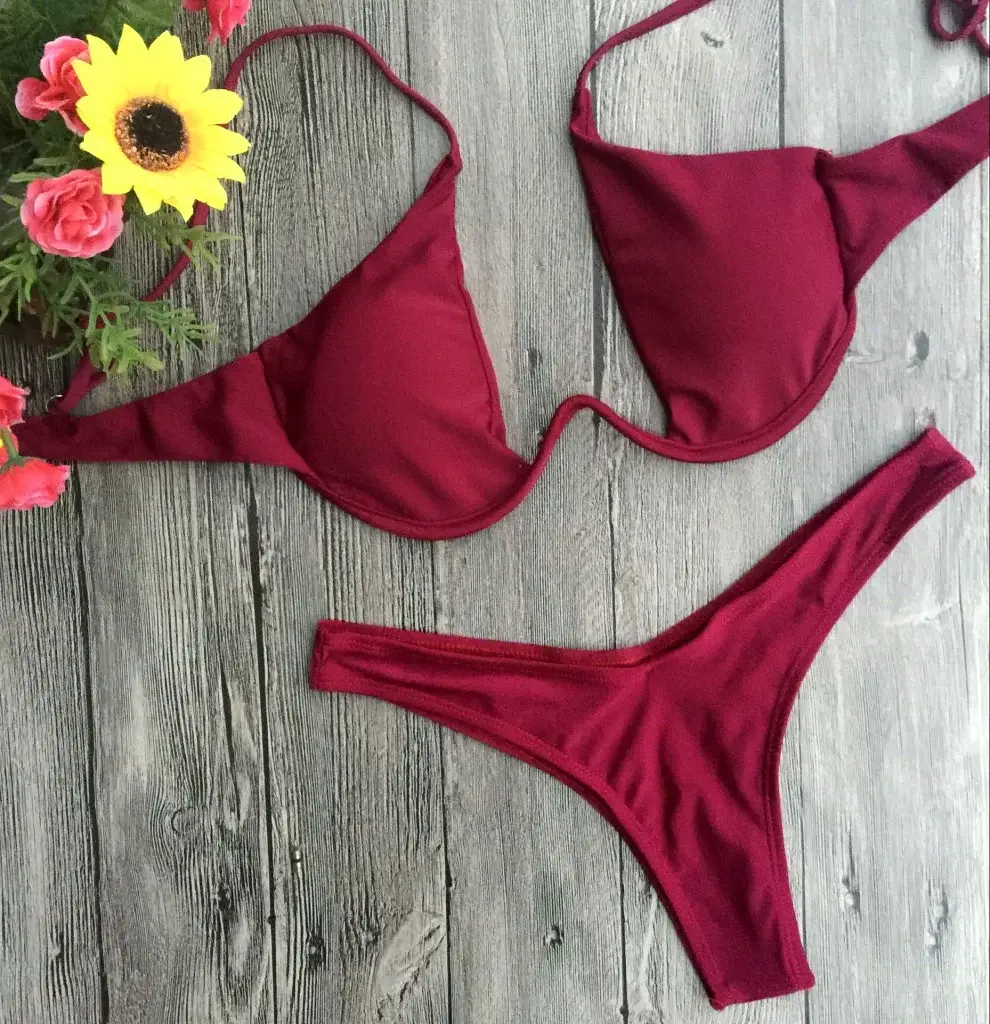 New Green Split Bikini Swimsuit 2017D12 — feature 21