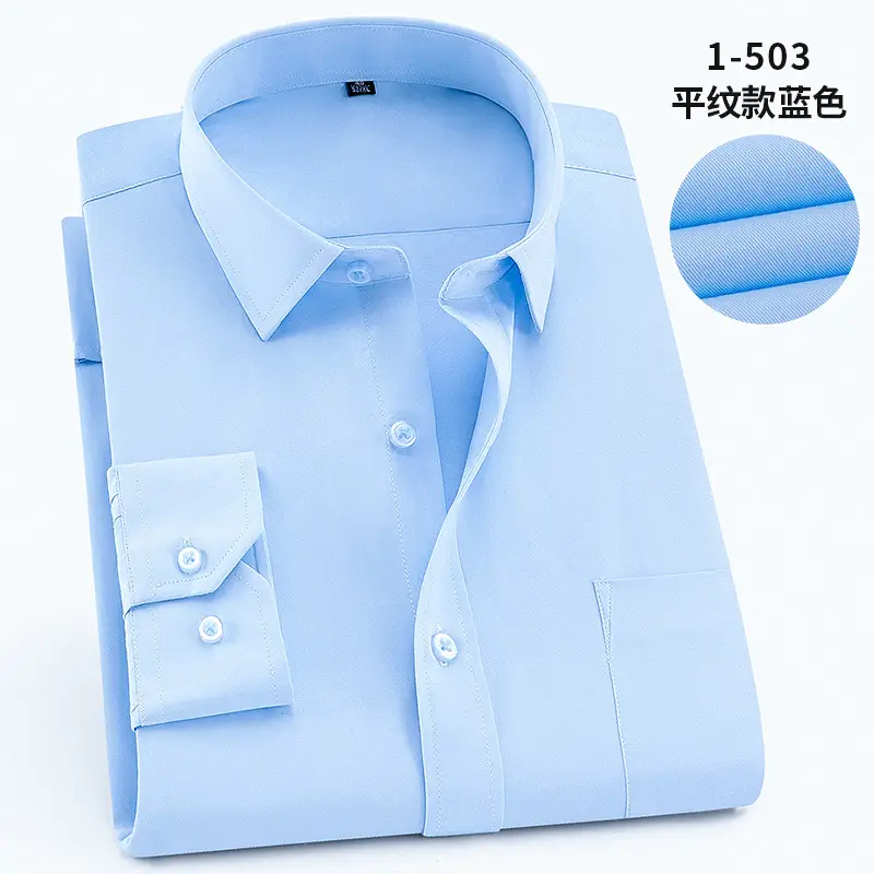 Plus Size Men White Slim Fit Shirt with Embroidered Logo