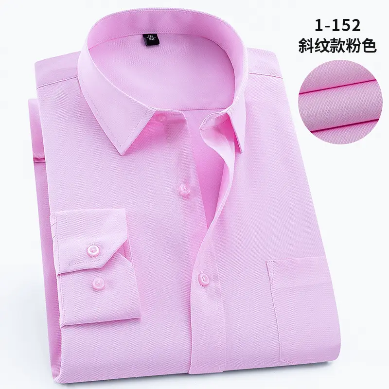 Plus Size Men White Slim Fit Shirt with Embroidered Logo