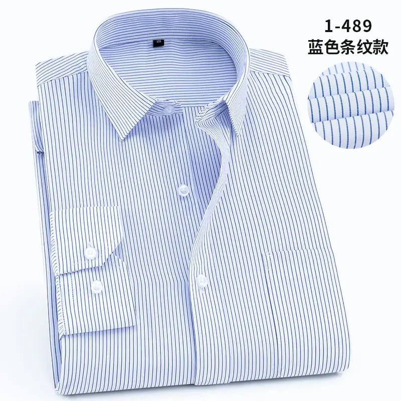 Plus Size Men White Slim Fit Shirt with Embroidered Logo