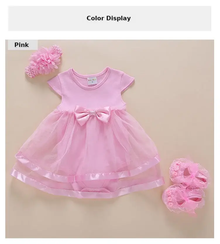 Red Lace Baby Wrap Dress for Girls Summer Wear — feature 13