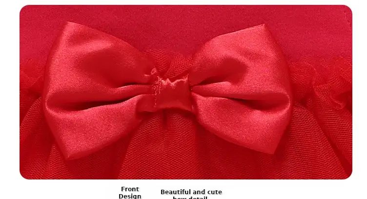 Red Lace Baby Wrap Dress for Girls Summer Wear — feature 17