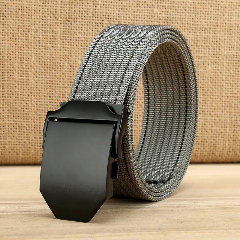 Blue Denim Belt with Black Buckle for Men - Image 10