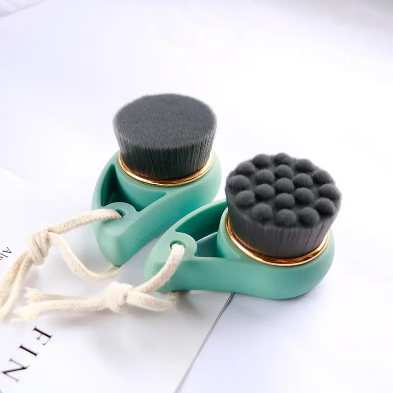 Bamboo Charcoal Face Wash Brush Gold Ring - Image 5