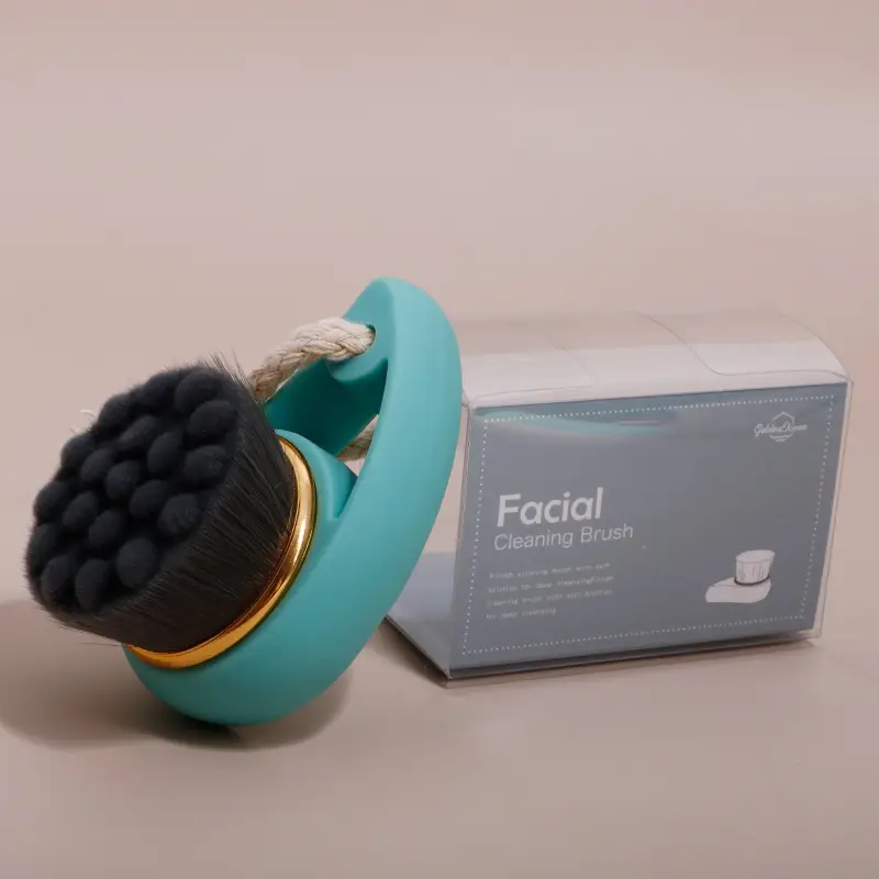 Bamboo Charcoal Face Wash Brush Gold Ring - Image 3