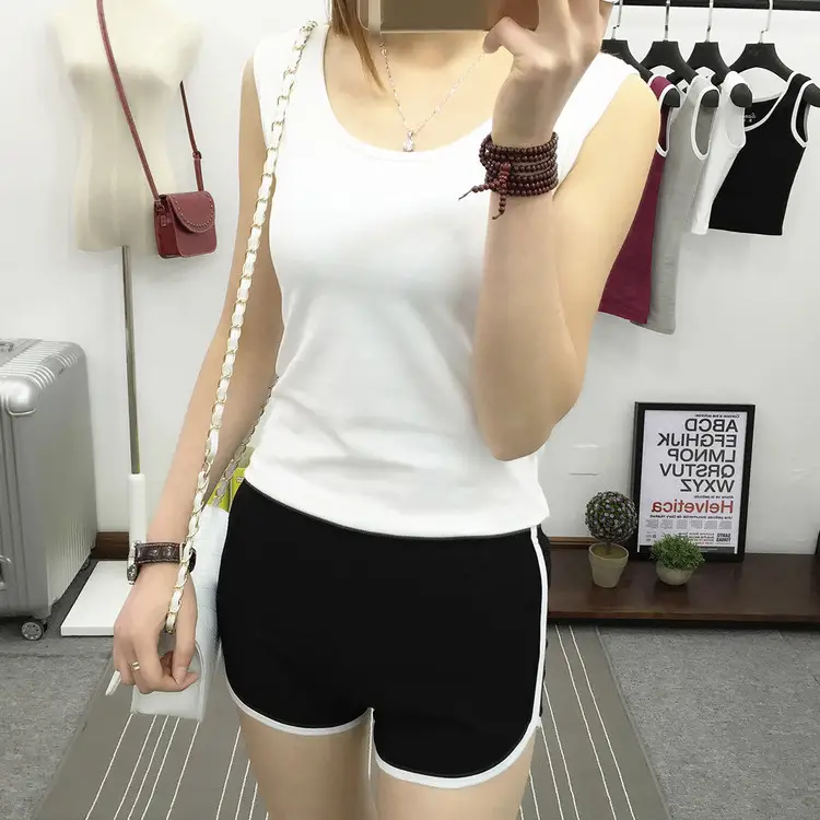 Red Korean Style Women's Shorts 2022 - Image 14