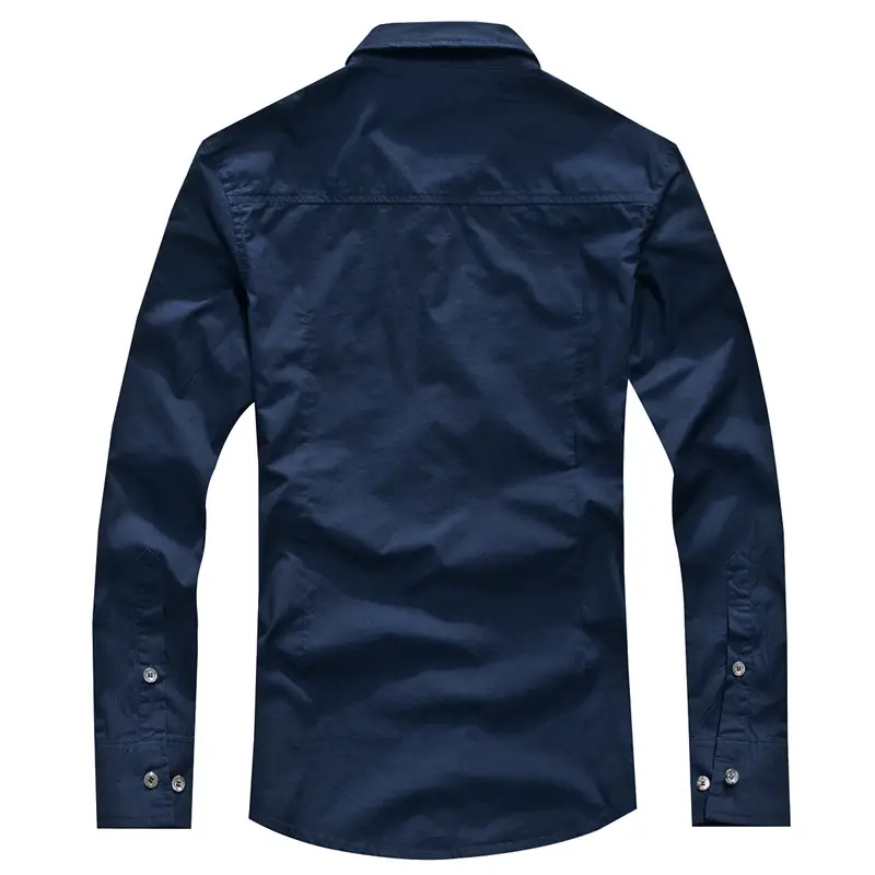 2023 Slim Fit Long Sleeve Men's Shirt Black MA1 Large - Image 5