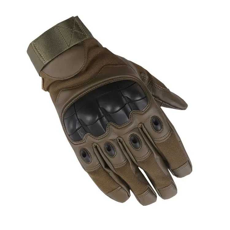 Outdoor Tactical Half-Finger Gloves Black Leather Motorcycle - Image 11
