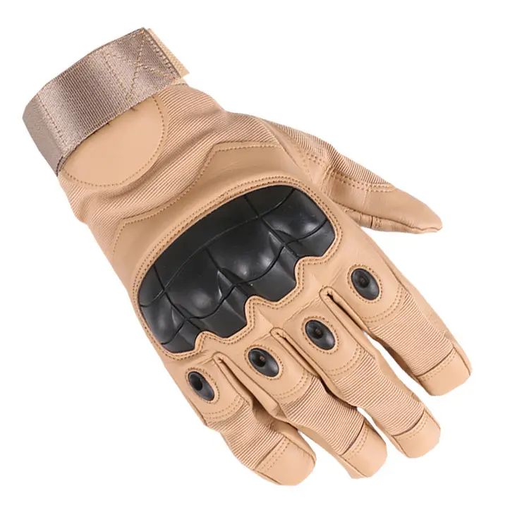 Outdoor Tactical Half-Finger Gloves Black Leather Motorcycle - Image 12