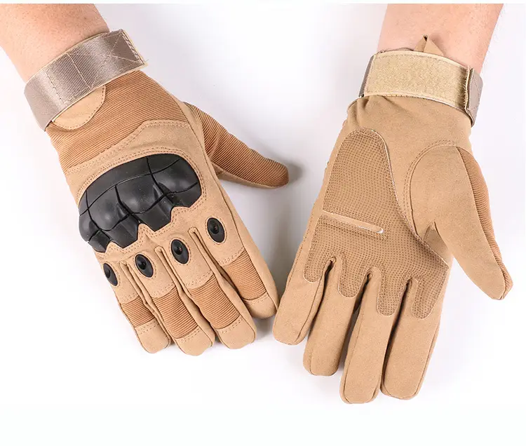 Outdoor Tactical Half-Finger Gloves Black Leather Motorcycle - Image 15