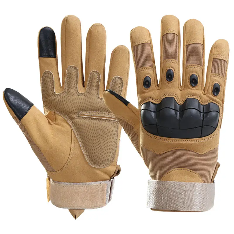 Outdoor Tactical Half-Finger Gloves Black Leather Motorcycle - Image 17