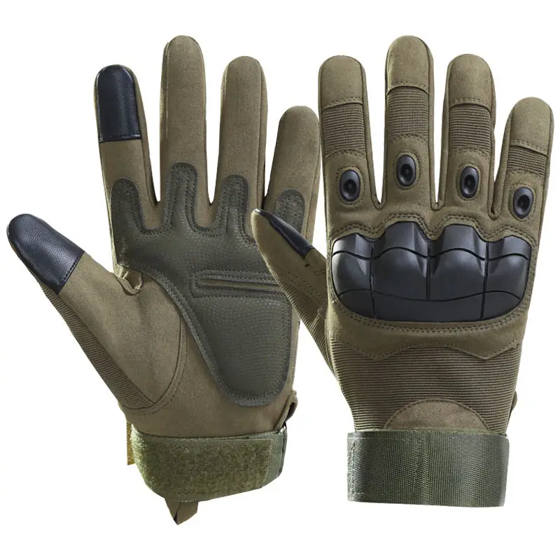 Outdoor Tactical Half-Finger Gloves Black Leather Motorcycle - Image 18