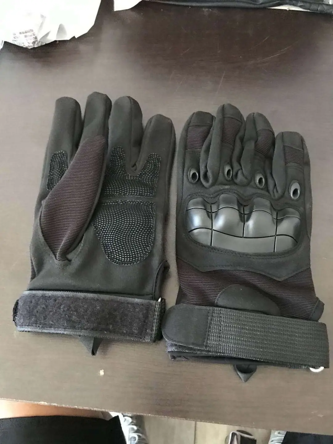 Outdoor Tactical Half-Finger Gloves Black Leather Motorcycle - Image 4