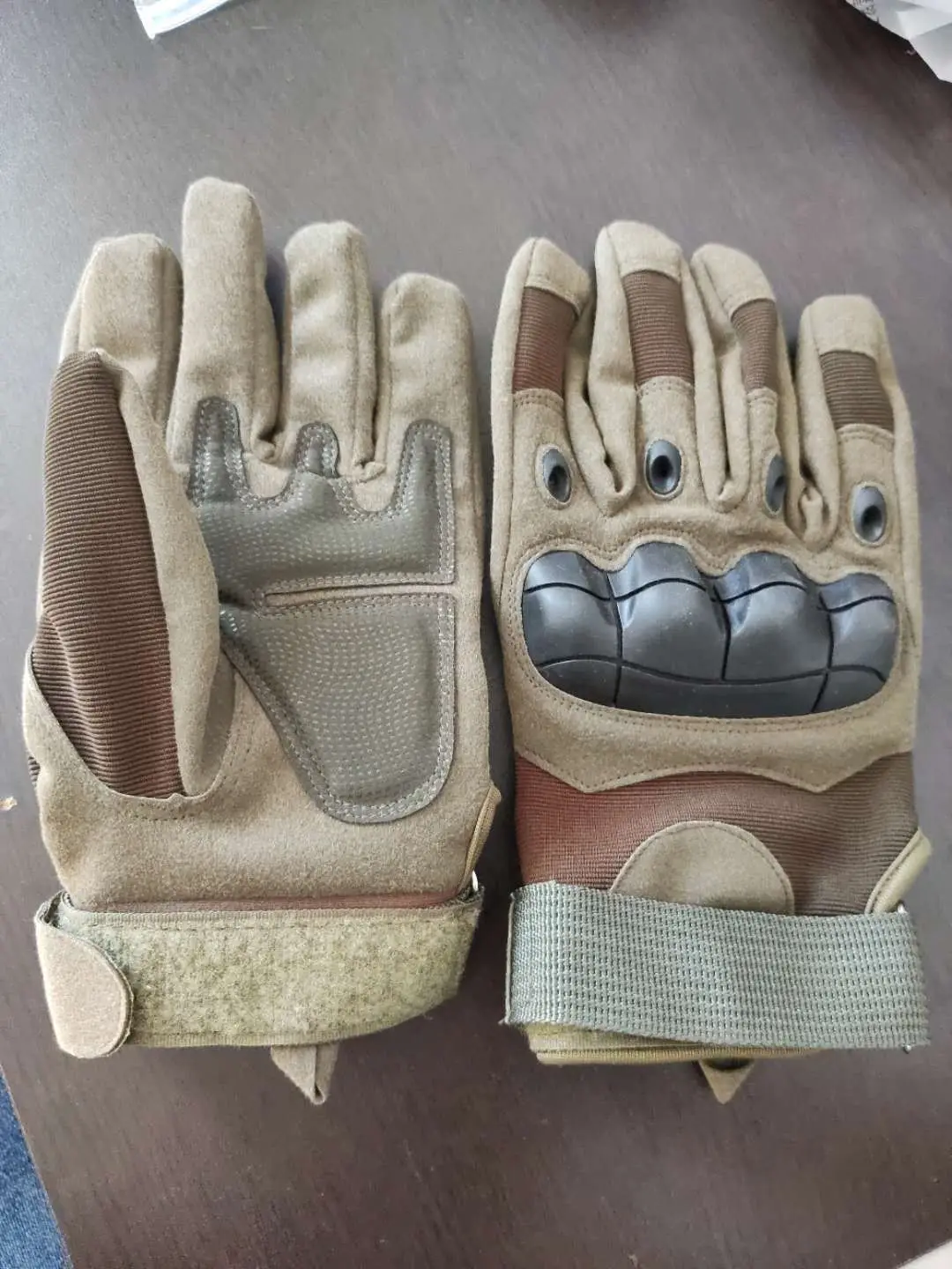 Outdoor Tactical Half-Finger Gloves Black Leather Motorcycle - Image 5