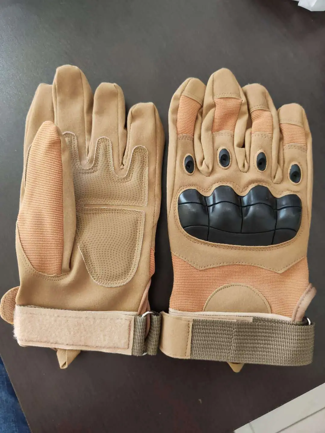 Outdoor Tactical Half-Finger Gloves Black Leather Motorcycle - Image 6