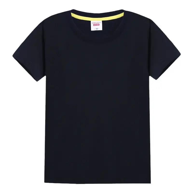 Men Orange Cotton Round Neck T-Shirt White Black Sleeve - Image 21