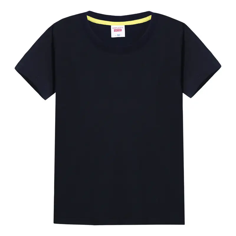 Men Orange Cotton Round Neck T-Shirt White Black Sleeve - Image 6