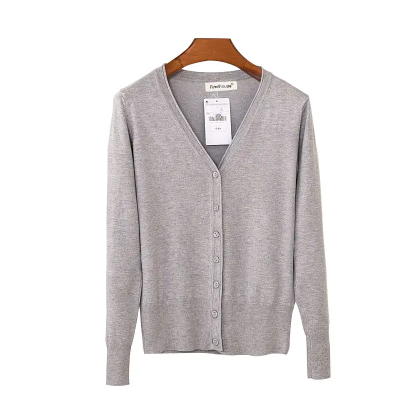 Women's Yellow Button Down Cardigan Long Sleeve Spring Autumn Wear - Image 22