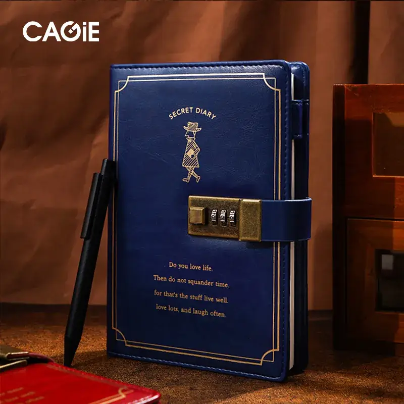 Kajie's Leather Diary with Ship Wheel Design - Image 4