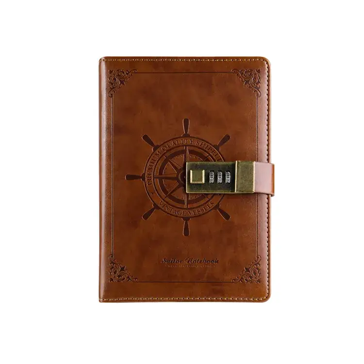 Kajie's Leather Diary with Ship Wheel Design - Image 10