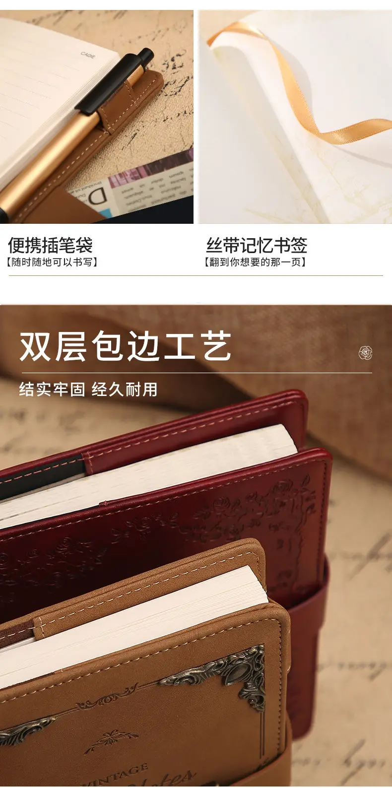Kajie's Leather Diary with Ship Wheel Design — feature 11
