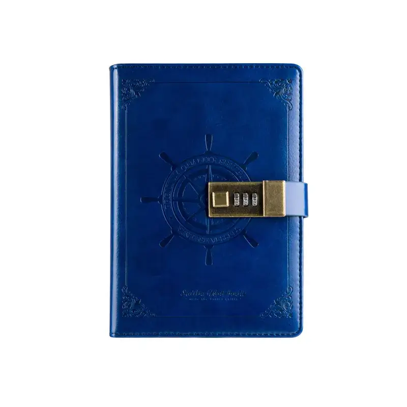 Kajie's Leather Diary with Ship Wheel Design - Image 2