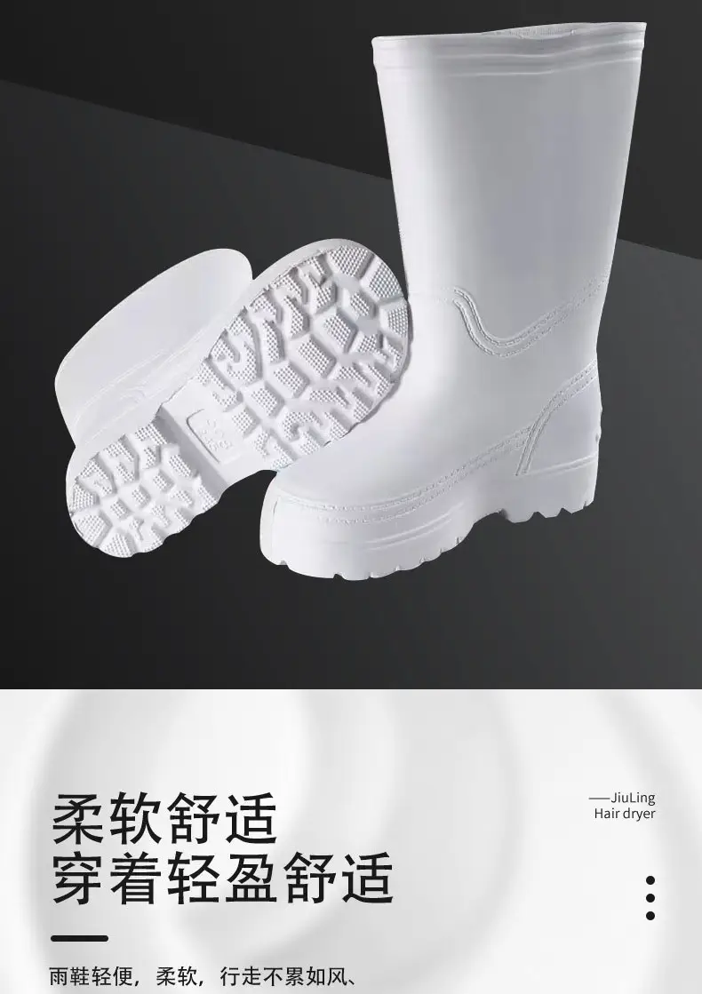 White EVA Water Boots with Non-Slip Soles — feature 5