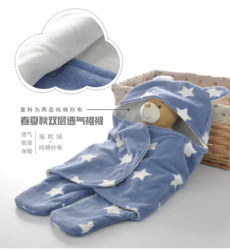 Pink Plush Baby Swaddle Blanket for Newborns — feature 1