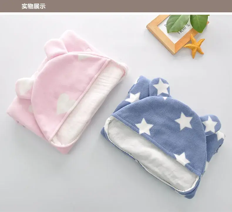 Pink Plush Baby Swaddle Blanket for Newborns — feature 6
