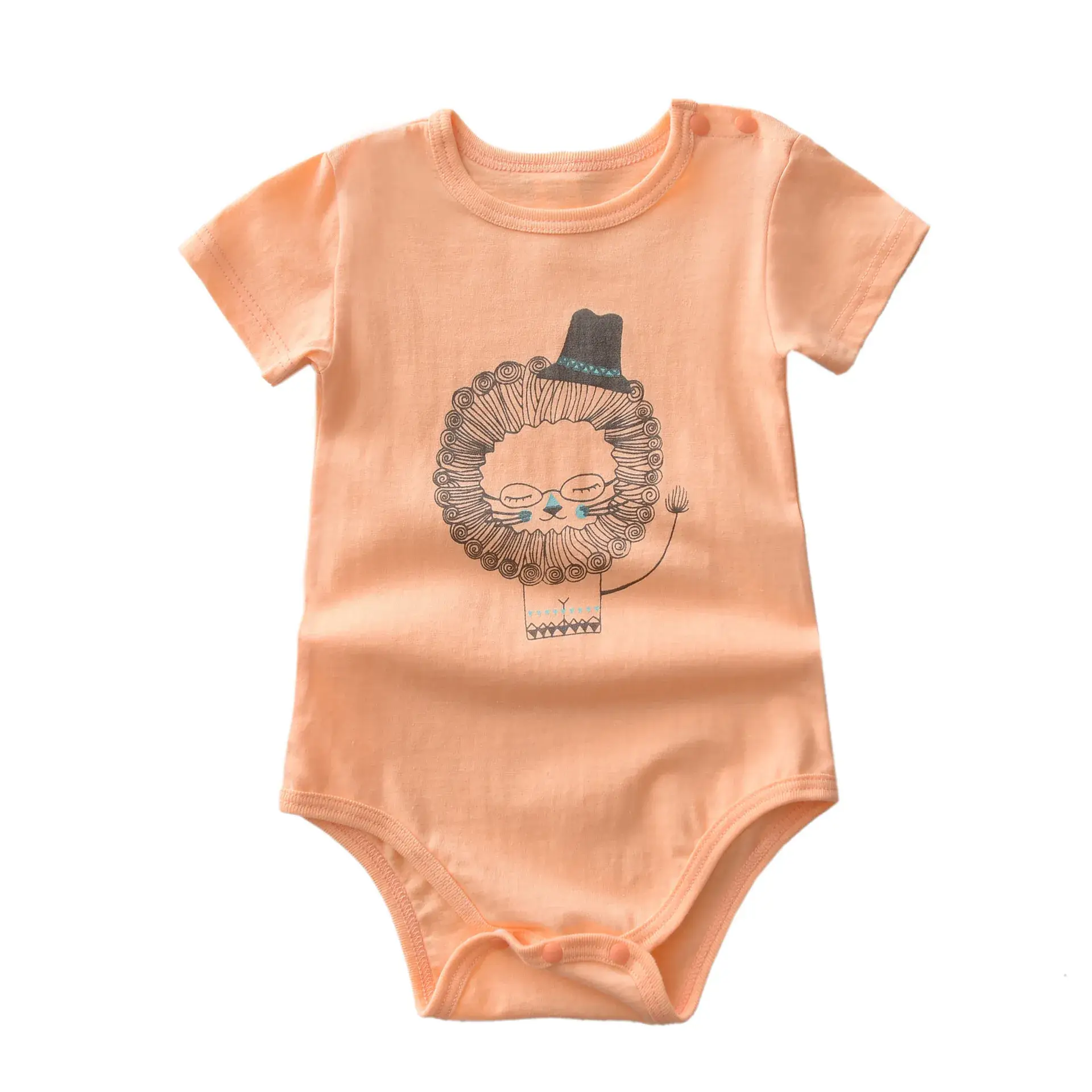Baby Short Sleeve Romper White Cotton 2020