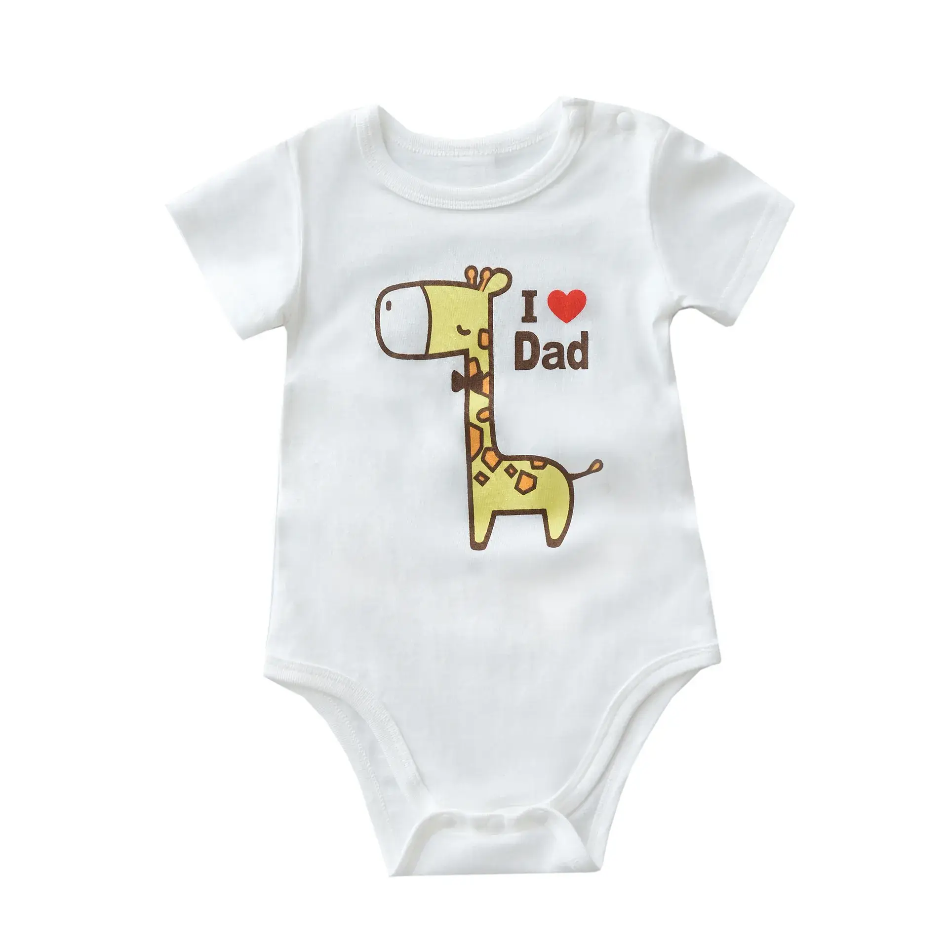 Baby Short Sleeve Romper White Cotton 2020