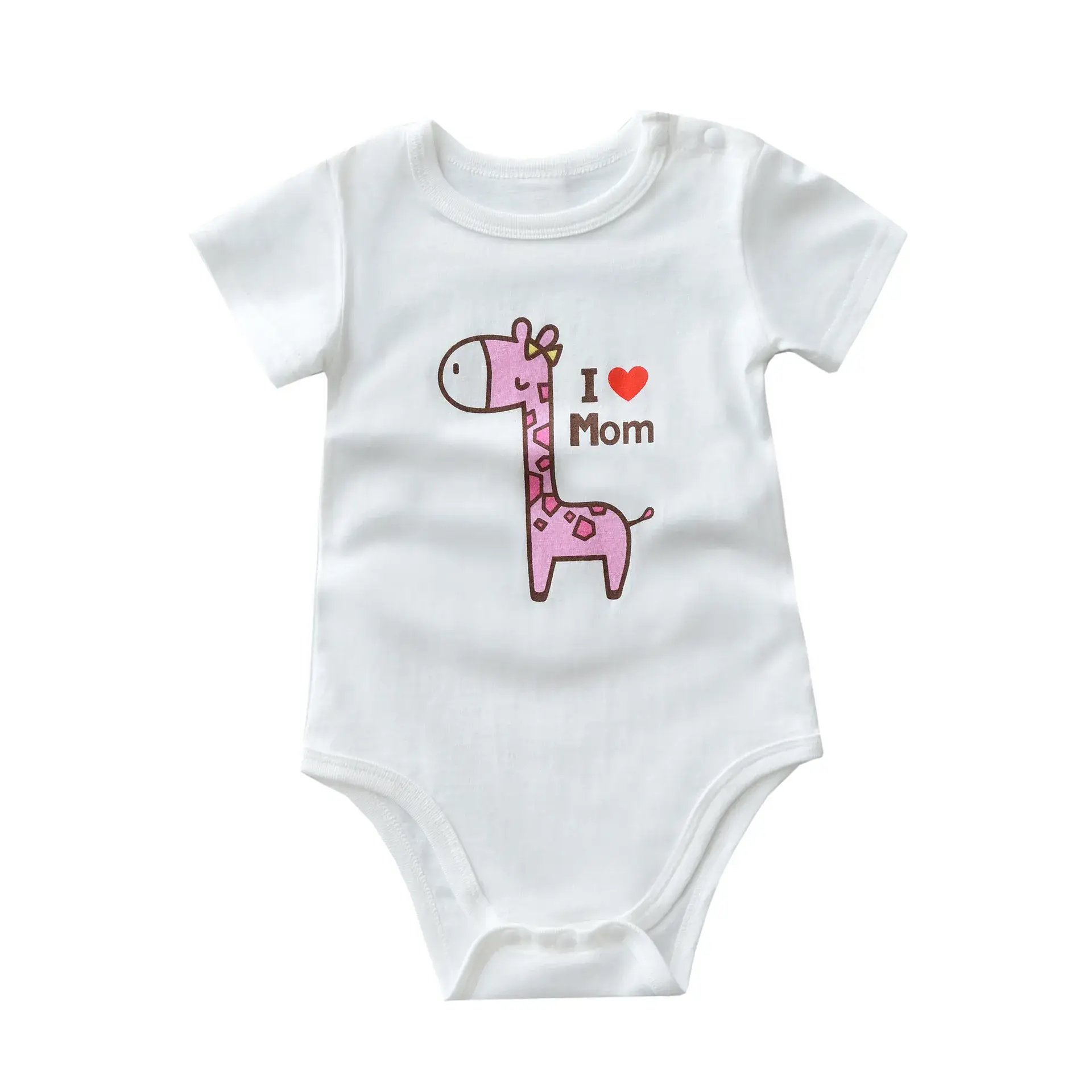 Baby Short Sleeve Romper White Cotton 2020